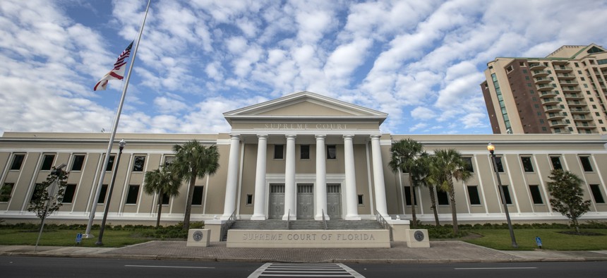 The Florida Supreme Court building is pictured on November 10, 2018 in Tallahassee. 