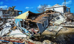 Destroyed homes and debris are seen on Matlacha Island in Lee County, Florida, in the aftermath of Hurricane Ian, Nov. 7, 2022. 