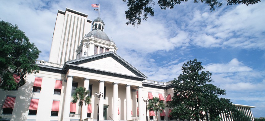 The old and new Capitols, Tallahassee. 