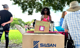 At Griffing Park in North Miami, abortion-rights supporters collected signed petition forms that are required to get an item on the 2024 ballot protecting the procedure in Florida through about 24 weeks.