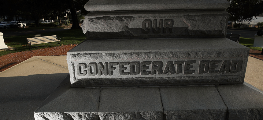 A Confederate monument in Lee Park, Pensacola, as seen in August 2017.