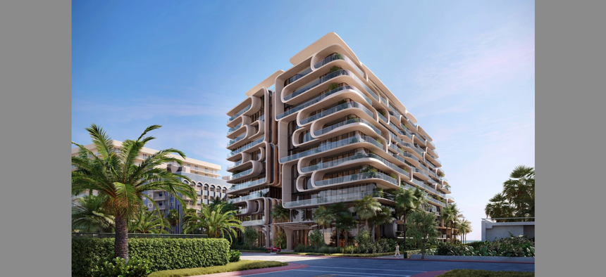 A rendering of the 12-story building that DAMAC International plans to develop at 8777 Collins Ave. in Surfside.